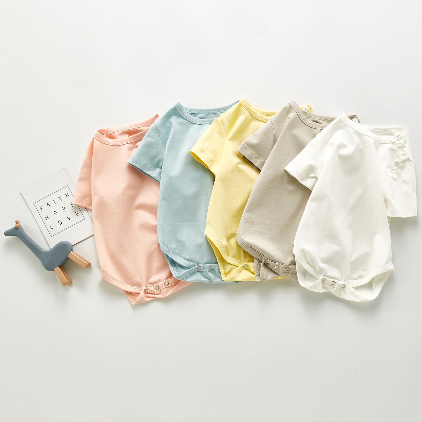Monochrome cotton short sleeve romper