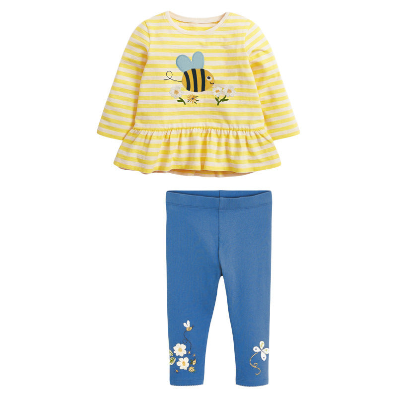 Autumn New Children's Suit Knitted Long-sleeved Children's Suit